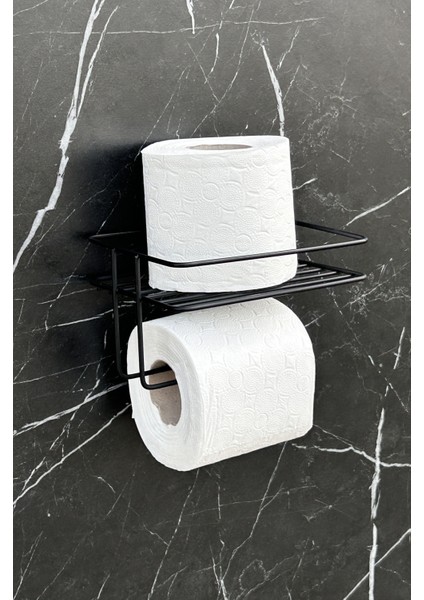 Yapışkanlı Tuvalet Kağıtlığı Tutacağı Askısı Mat Siyah Metal Tuvalet Kağıtlık fiyatları