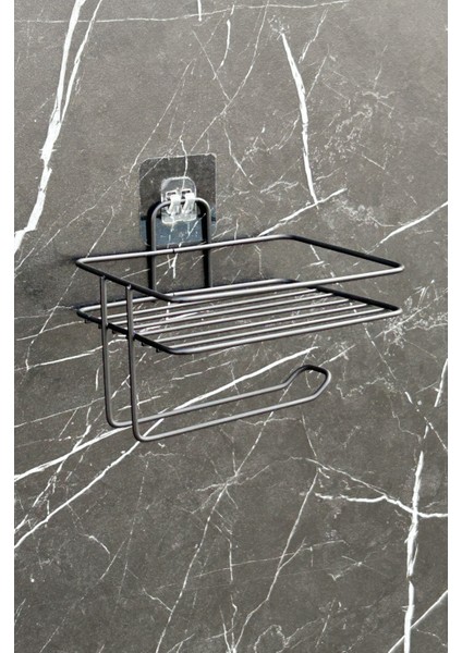 Yapışkanlı Tuvalet Kağıtlığı Tutacağı Askısı Mat Siyah Metal Tuvalet Kağıtlık fırsatları