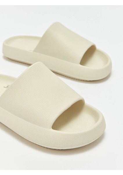 Lcw Steps Bej Kalın Taban Tek Bantlı Kadın Terlik modelleri