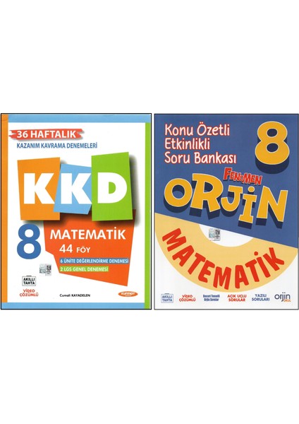 Kumay 8. Sınıf Kkd+Orjin Matematik (2 Kitap)