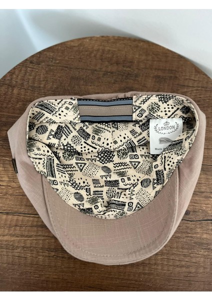 Bej Yazlık London Kasket (Arkası Lastikli) modelleri