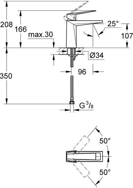 Allure Brilliant Lavabo Bataryası M Boyut Krom – 24342000 fırsatları