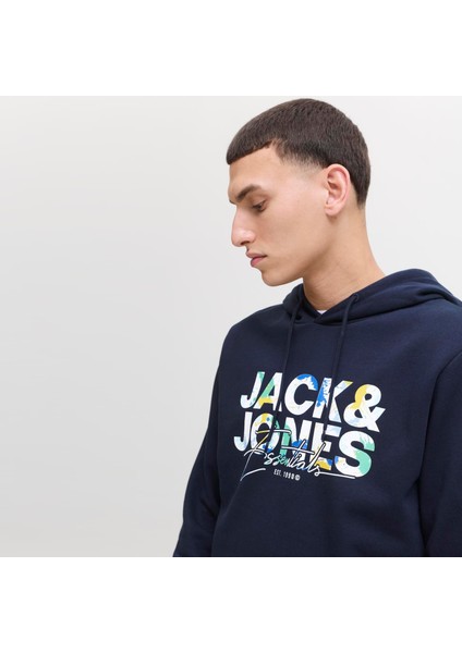 Erkek Logo Baskili Kapüsonlu Sweatshirt - Geplas fiyatları