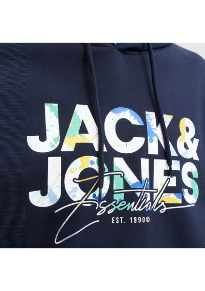 Erkek Logo Baskili Kapüsonlu Sweatshirt - Geplas fırsatları