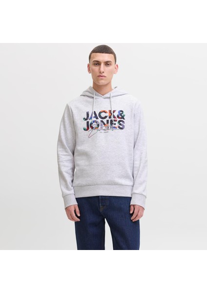 Erkek Logo Baskili Kapüsonlu Sweatshirt - Geplas modelleri