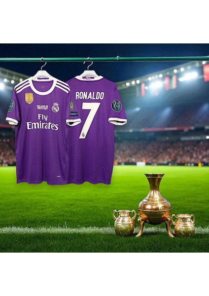 Real Madrid Ronaldo Mor Nostalji Kısa Kol Halı Saha Forması fırsatları