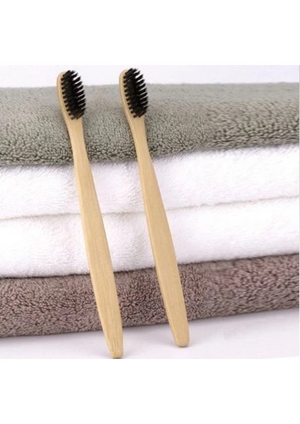 Ba&der Çocuk 2'li Paket %100 Doğal Bambu Diş Fırçası ( Çocuk Siyah Yumuşak 2'li)