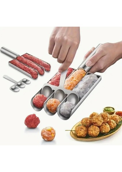 1 Adet 2 Li Paslanmaz Çelik Yapışmaz Köfte Hamur Şekillendirici fiyatları