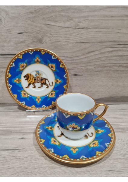 4 Parça 2 Kişilik Porselen Türk Kahvesi Fincan Takımı Leone Serisi fiyatları