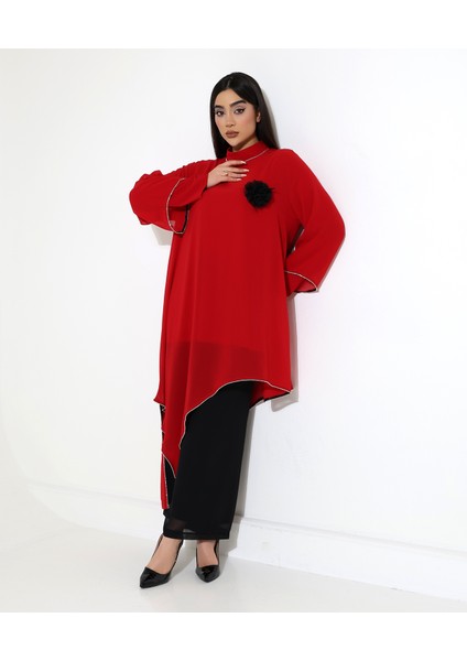 Tesettür Gül Abiye Takım