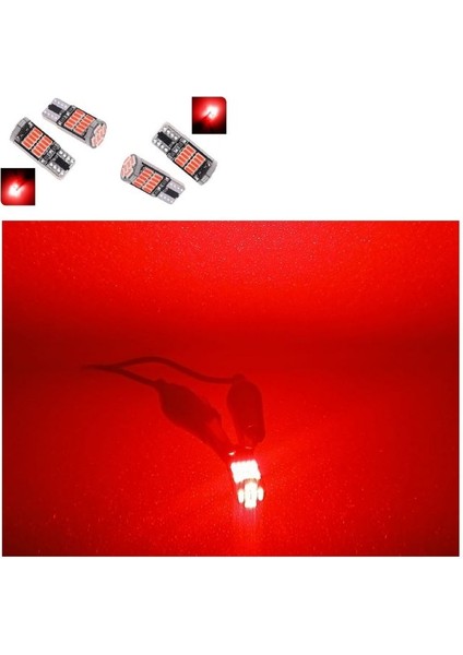 ( 4 x Adet) 1 Set T10 LED Dipsiz Ampul 12V 26 LED Kırmızı ( Red ) fiyatları