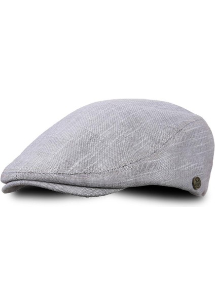 Gri Yazlık London Kasket ( Arkası Ayarlanabilir)