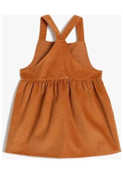 Salopet Elbise Fitilli Kadife Cep Detaylı Pamuklu fiyatları