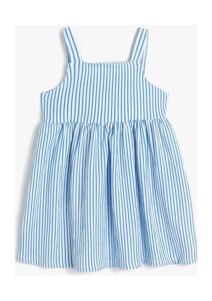 Askılı Kız Çocuk Elbisesi Arkası Fiyonk Detaylı - DRESSES