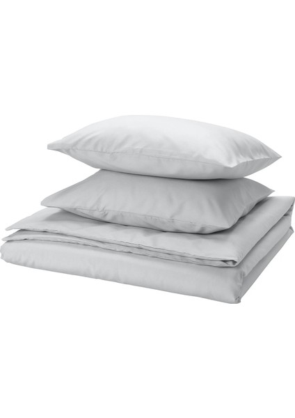 Pıltandvınge Nevresim Seti Çift Kişilik 240 x 220 cm Gri Pamuk Kumaş