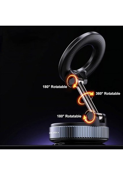 360° Dönebilen Ayarlanabilir Araç Içi Vakumlu Magsafe Telefon Tutucu Tüm Yüzeylerle Uyumlu modelleri