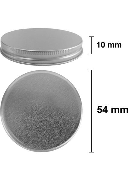 50 cc Kavanoz Metal Gümüş Kapaklı 50 ml Şeffaf Cam Krem Kavanoz 1 Adet fırsatları