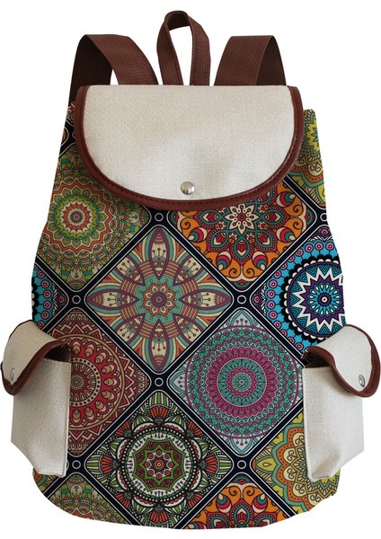 Yeni Stil Çiçek Baskı Edebi Klasik Yaratıcı Okul Çantası (Yurt Dışından)