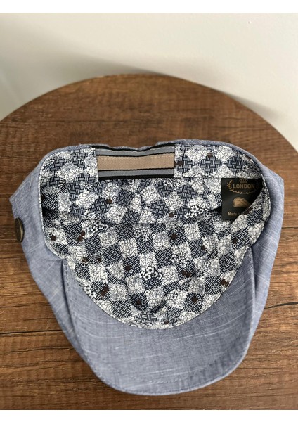 Mavi Yazlık London Kasket ( Arkası Lastikli) modelleri