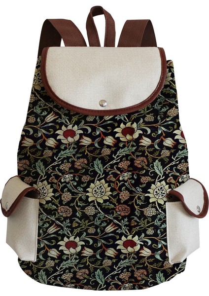 Yeni Stil Çiçek Baskı Edebi Klasik Yaratıcı Okul Çantası (Yurt Dışından)