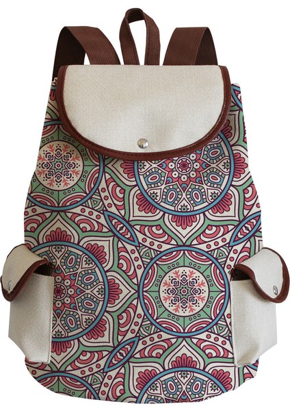 Yeni Stil Çiçek Baskı Edebi Klasik Yaratıcı Okul Çantası (Yurt Dışından)