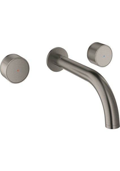 Atrio Private Collection 3 Delikli Duvardan Lavabo Bataryası M Boyut Brushed Hard Graphite - 20589AL0