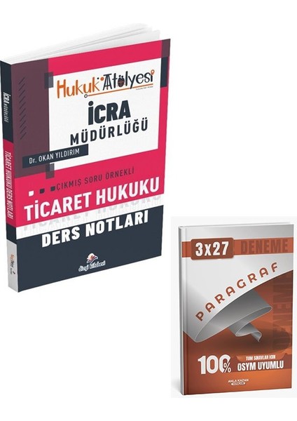 Dizgi Kitap 2026 Hukuk Atölyesi Icra Müdürlüğü Çıkmış Soru Örnekli Ticaret Hukuku Ders Notları+Anla Kazan Paragraf