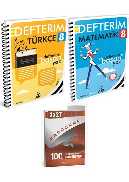 Arı 2026 8. Sınıf Türkçemino Akıllı Türkçe+Matematik Defteri+Anla Kazan Paragraf