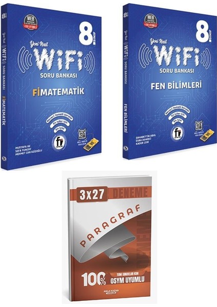 Fi 2026 8. Sınıf Matematik+Fen Bilimleri Wifi Soru Bankası Set+Anla Kazan Paragraf