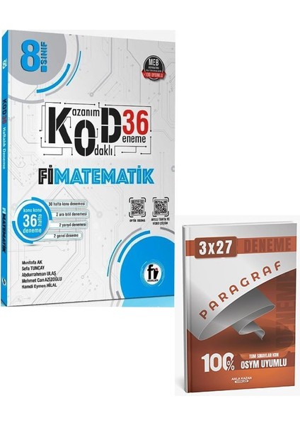 Fi 2026 8. Sınıf Matematik Kod 36 Deneme+Anla Kazan Paragraf