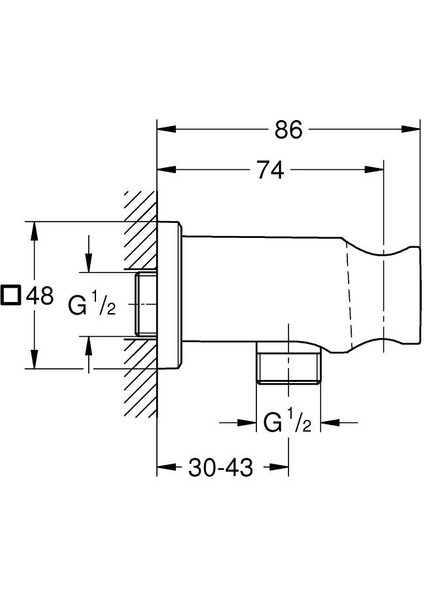 Rainshower Duş Çıkış Dirseği El Duş Askılı Hard Graphite – 26659A00 modelleri