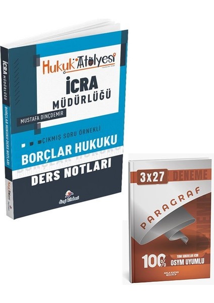 Dizgi Kitap 2026 Hukuk Atölyesi Icra Müdürlüğü Çıkmış Soru Örnekli Borçlar Hukuku Ders Notları+Anla Kazan Paragraf