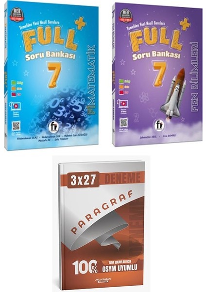 Fi 2026 7. Sınıf Matematik+Fen Bilimleri Full Soru Bankası Seti+Anla Kazan Paragraf
