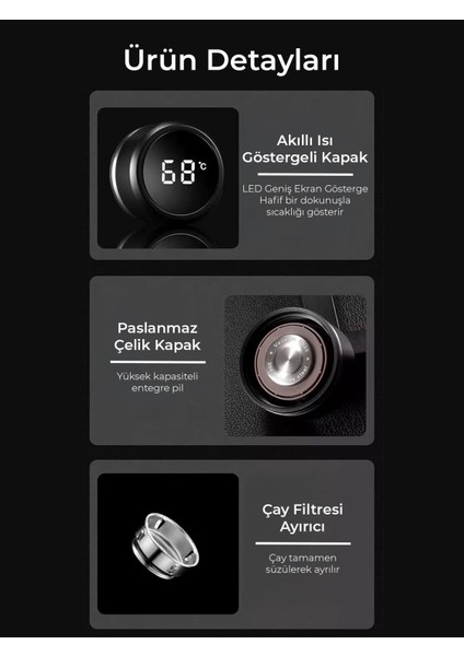 Dijital Isı Göstergeli Çelik Termos indirimleri