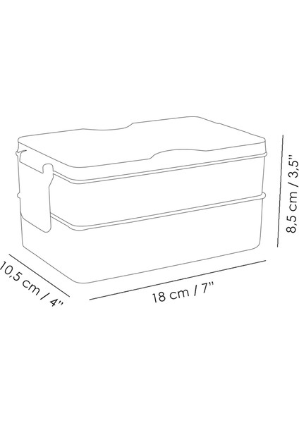 2 Katlı Kilitli Beslenme Kabı - Kendinden Çatal Kaşıklı Lunch Box Beslenme Kutusu Saklama Kabı Gri indirimleri