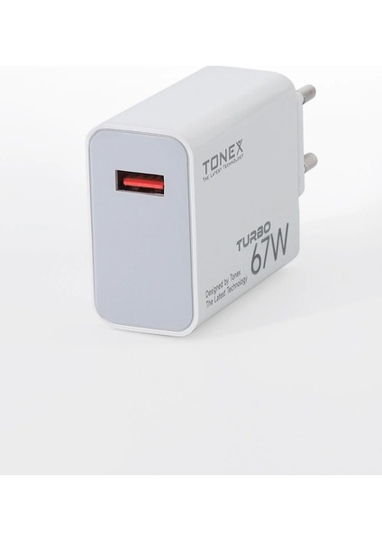 67W Turbo Başlık USB Kablo Şarj Seti Turbo Şarj (Saniye Sayar) 67W 6A - TY67W modelleri