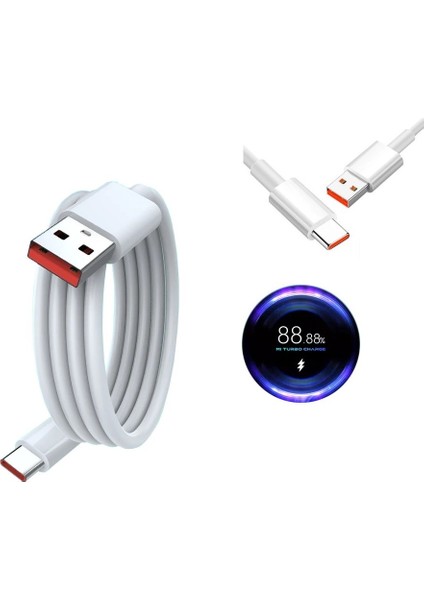 67W Turbo Başlık USB Kablo Şarj Seti Turbo Şarj (Saniye Sayar) 67W 6A - TY67W fırsatları