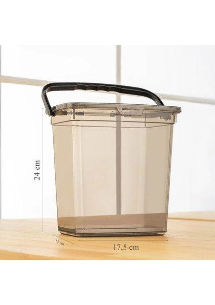 Un ve Bakliyat Kabı Dayanıklı Plastik 6 Litre Platin Renkli Çok Amaçlı Kullanım modelleri