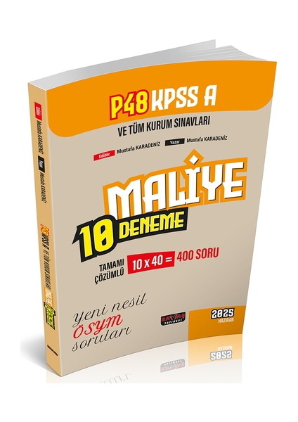 P48 Kpss A Grubu Maliye 10 Deneme Tamamı Çözümlü Savaş Yayınları 2025
