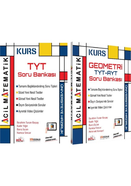 Tyt Matematik ve Geometri Soru Bankası Seti 2 Kitap