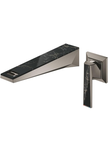 Allure Brilliant Private Collection 2 Delikli Duvardan Lavabo Bataryası M–boyut Brushed Hard Graphite – 29521AL0 modelleri