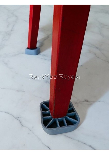 Koltuk, Yatak, Baza, Berjer Ayakları Için Yükseltici ve Koruyucu Silikon Papuç, Gri Renk Ayak 4 Adet indirimleri