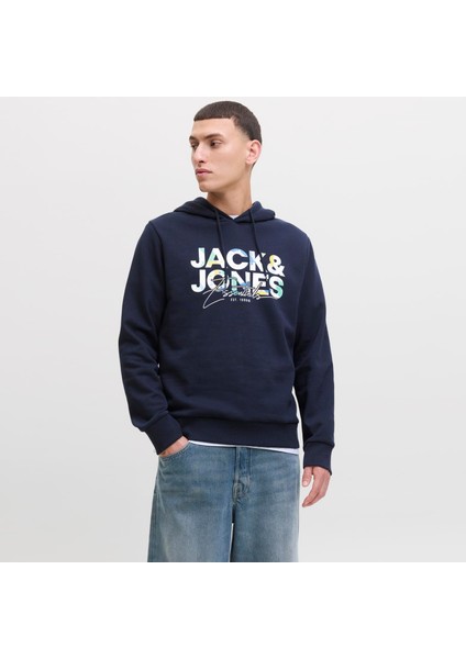Erkek Logo Baskili Kapüsonlu Sweatshirt - Geplas fiyatları