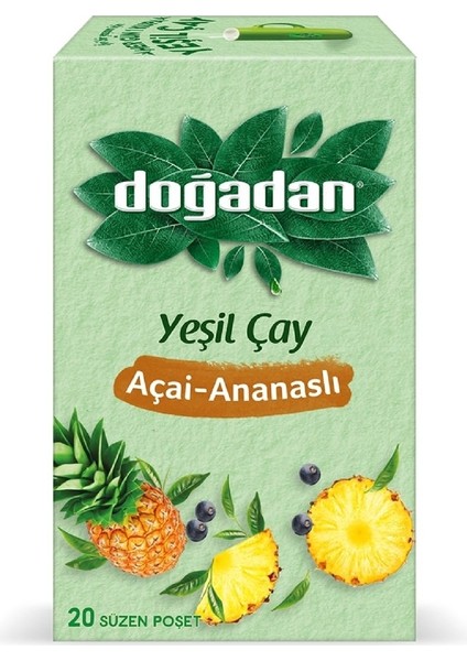 Yeşilçay Açai Ananas Bitki Çayı 20li