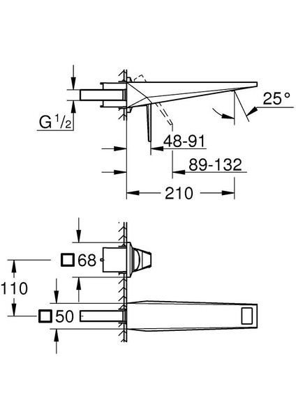 Allure Brilliant Private Collection 2 Delikli Duvardan Lavabo Bataryası M–boyut Krom – 29517000 fırsatları