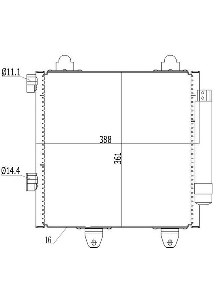 Klima Radyatörü Kondenseri P107 05 14 1.0i 12V-1.4HDİ 05 C1 1.0i 12V-1.4HDİ 05