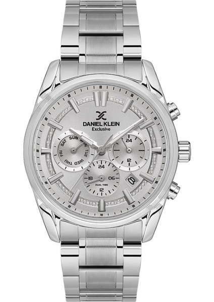 DKE.1.10716-1 Çelik Kasa Çelik Kordon 3 Atm Suya Dayanıklı Metalik Renk Erkek Kol Saati