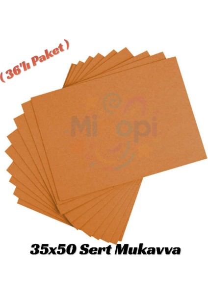 Turuncu Renkli Mukavva 36 Adet 35X50 cm Sert Karton Mukavva