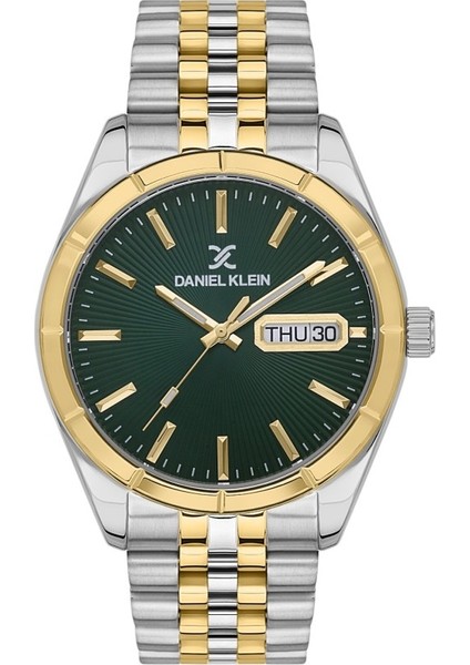 DKE.1.10058.12 Çelik Kasa Çelik Kordon 3 Atm Suya Dayanıklı Metalik-Altın Erkek Kol Saati