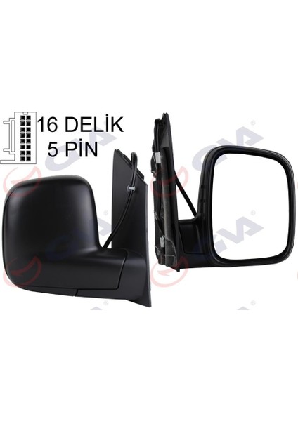 Dış Dikiz Aynası Sağ Caddy 04 Elektrikli Isıtmalı Konveks 5 Fiş VM-375EHR